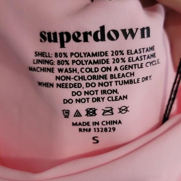 Superdown Arianna Bikini Bottom Pink Small NEW - Picture 4 of 9